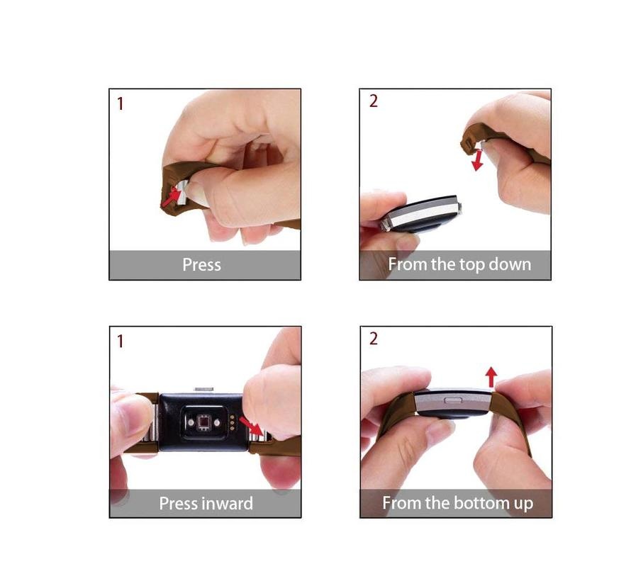 Fitbit Charge 2 Sportarmband - braun