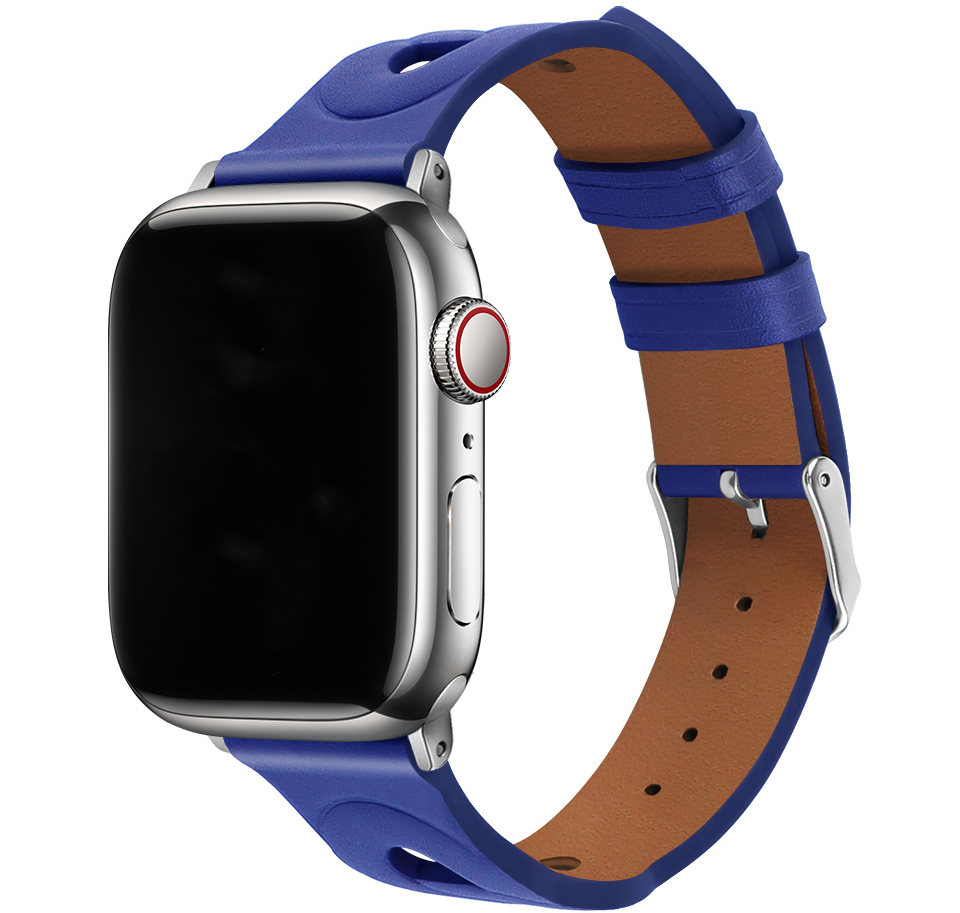 Apple Watch hermes ring Lederarmband - hellblau