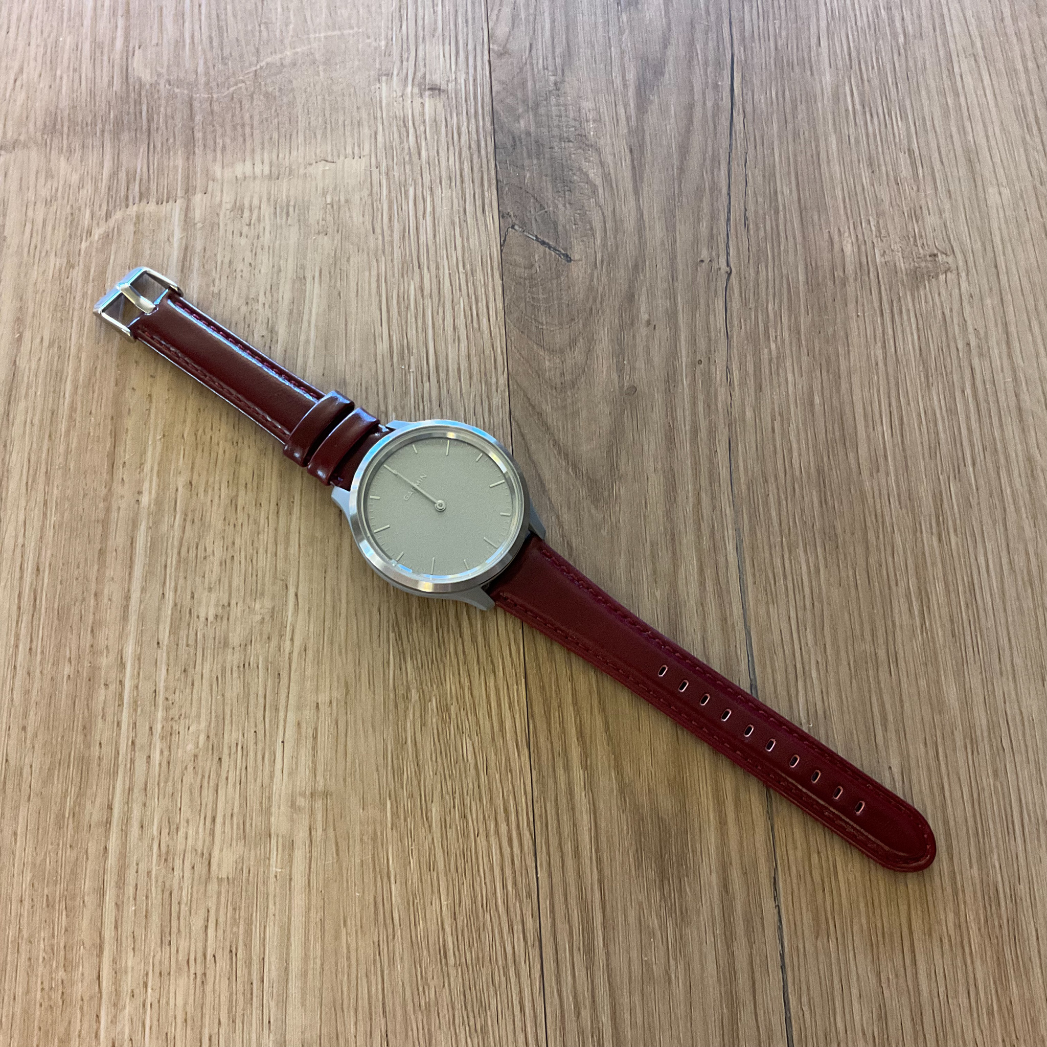 Garmin Vivoactive / Vivomove genuine Lederarmband - dunkelbraun