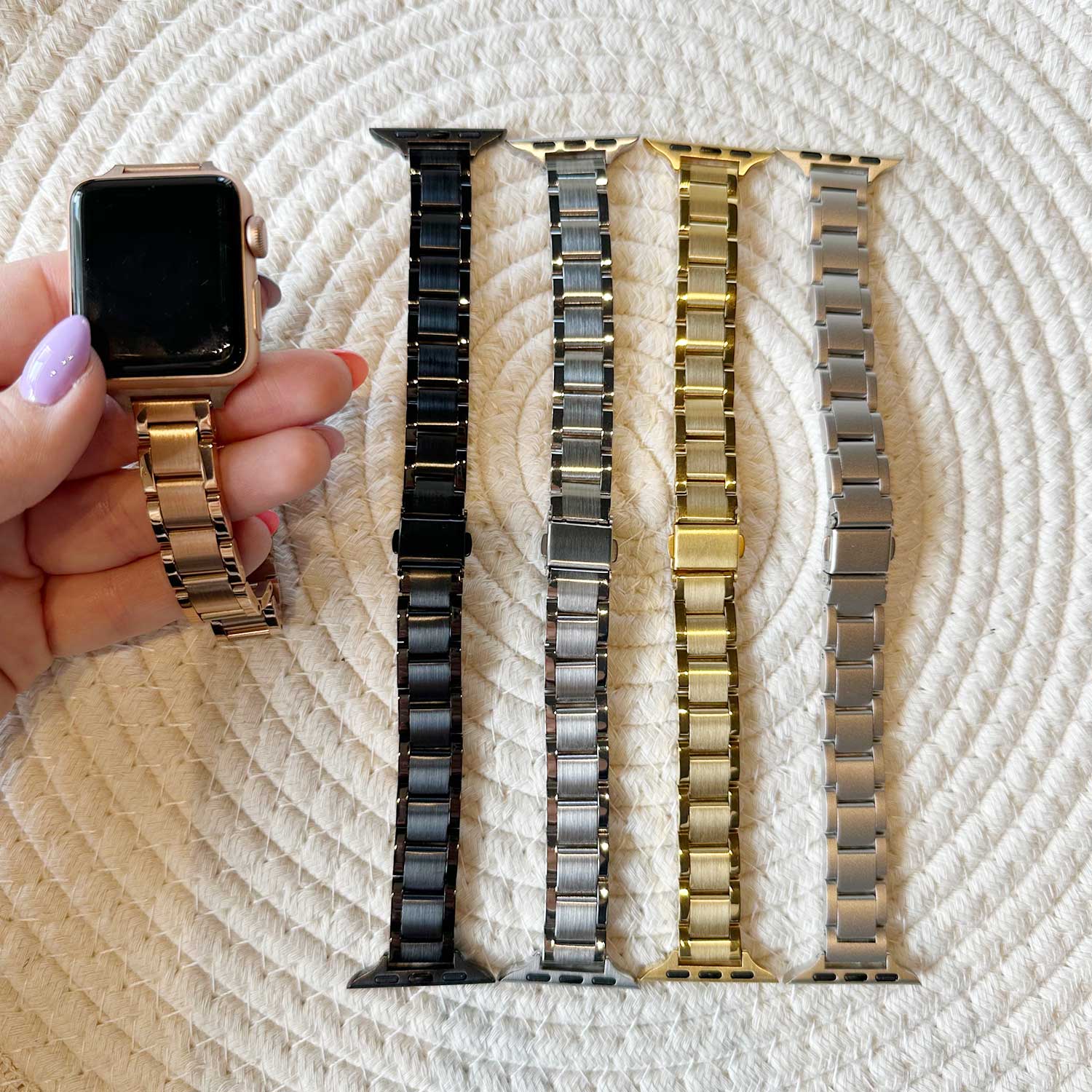 Apple Watch Dünnes Gliederband Noor - Polarstern