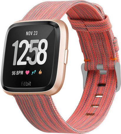 Fitbit Versa Nylon Schnallenband - orange gestreift