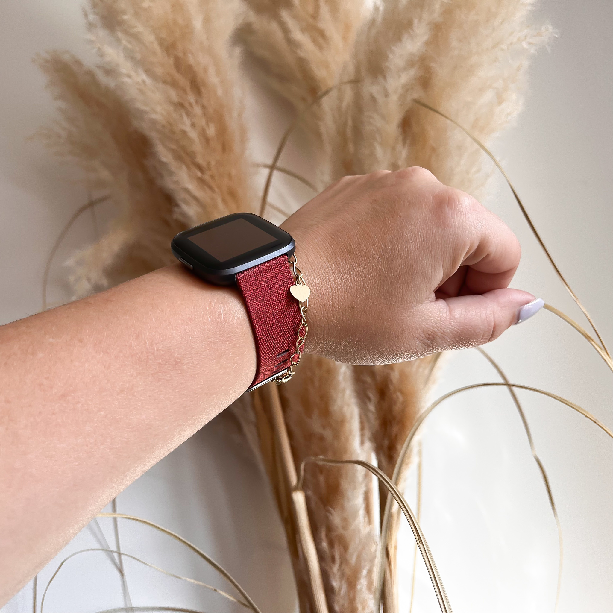 Fitbit Versa Nylon Schnallenband - rot