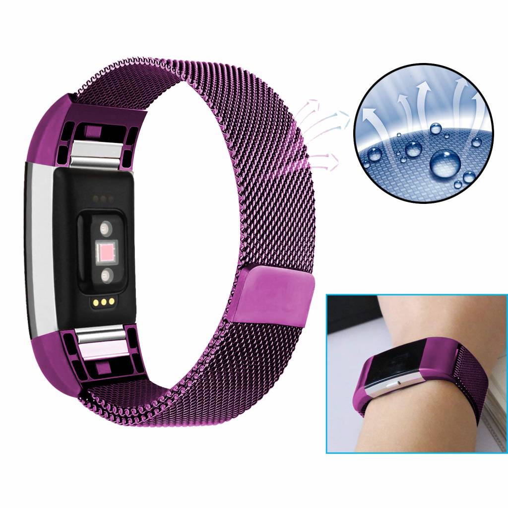 Fitbit Charge 2 Milanaise Armband - lila