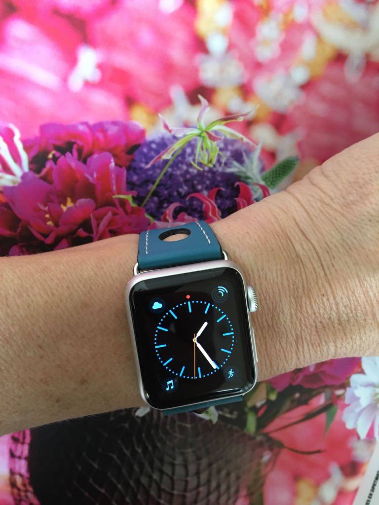 Apple Watch hermes Lederarmband - hellblau