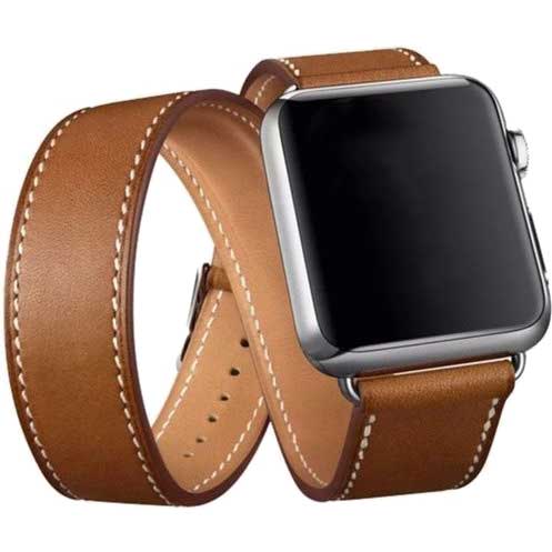Apple Watch langer Schlaufe Lederarmband - braun