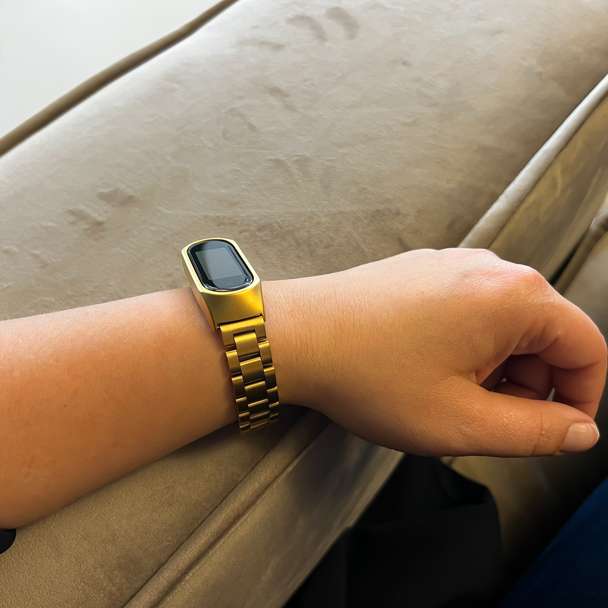 Xiaomi Mi 3/4/5/6 Perlen stahl Gliederarmband - matt gold