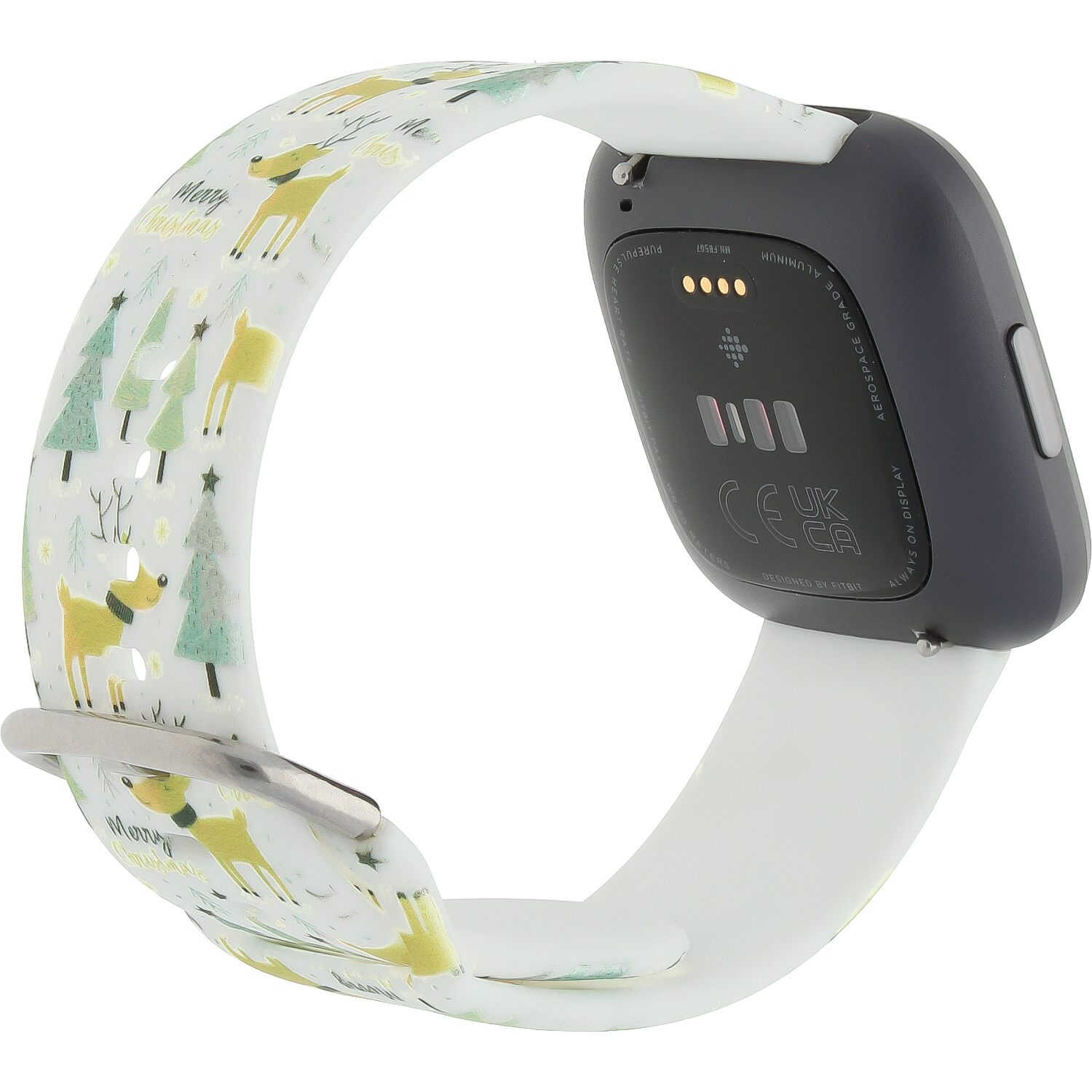 Fitbit Versa druck Sportarmband - Weihnachtsbaum weiß