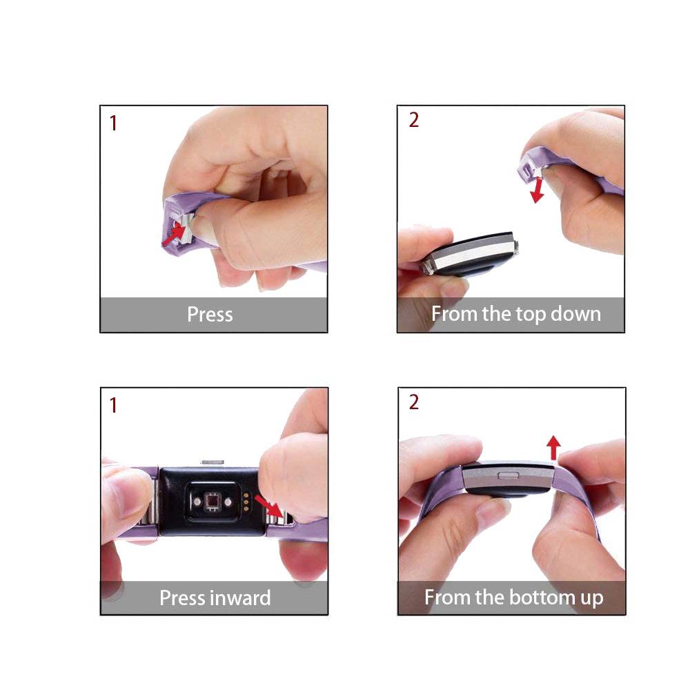 Fitbit Charge 2 Sportarmband - hell lila