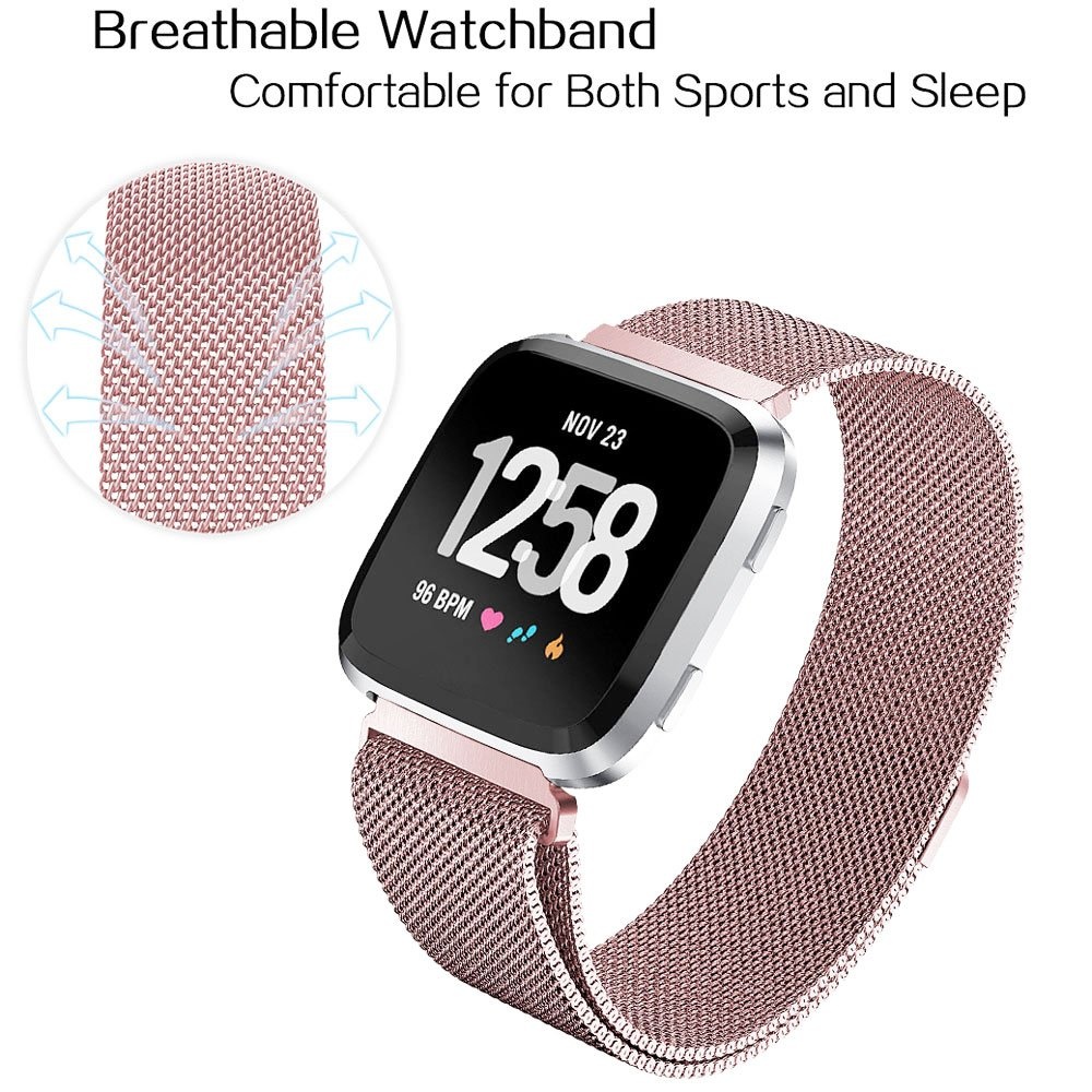 Fitbit Versa Milanaise Armband - rosa rot