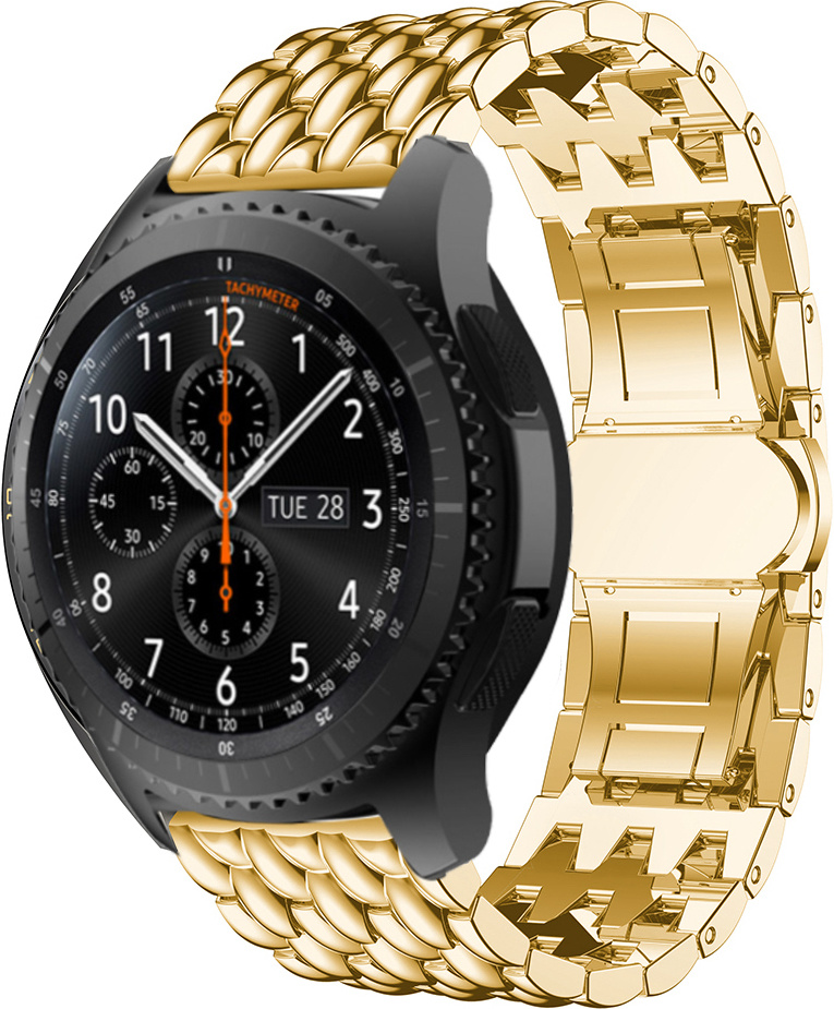 Samsung Galaxy Watch stahl drache Gliederarmband - gold