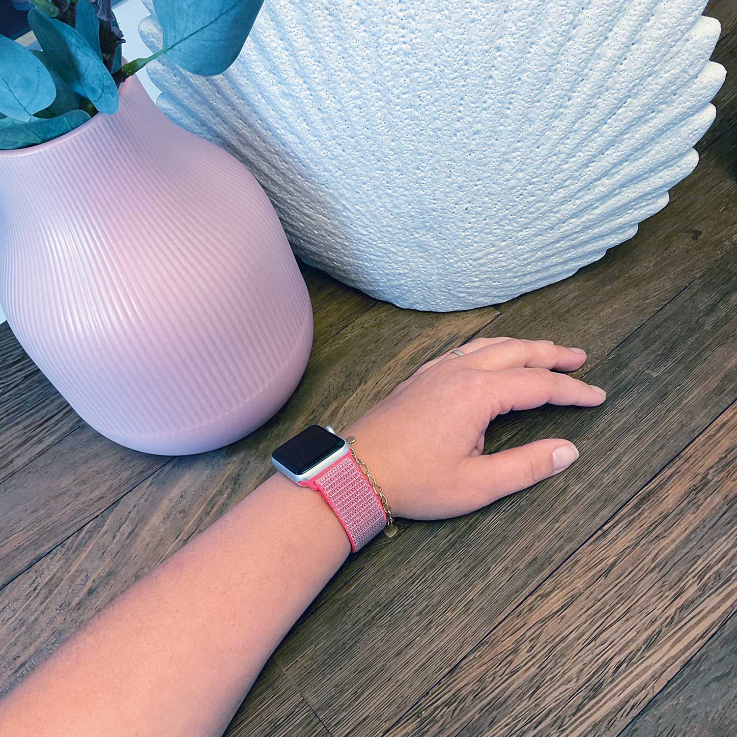 Apple Watch Nylon Sport Loop - rosa rot