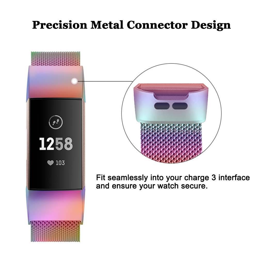 Fitbit Charge 3 & 4 Milanaise Armband - bunt