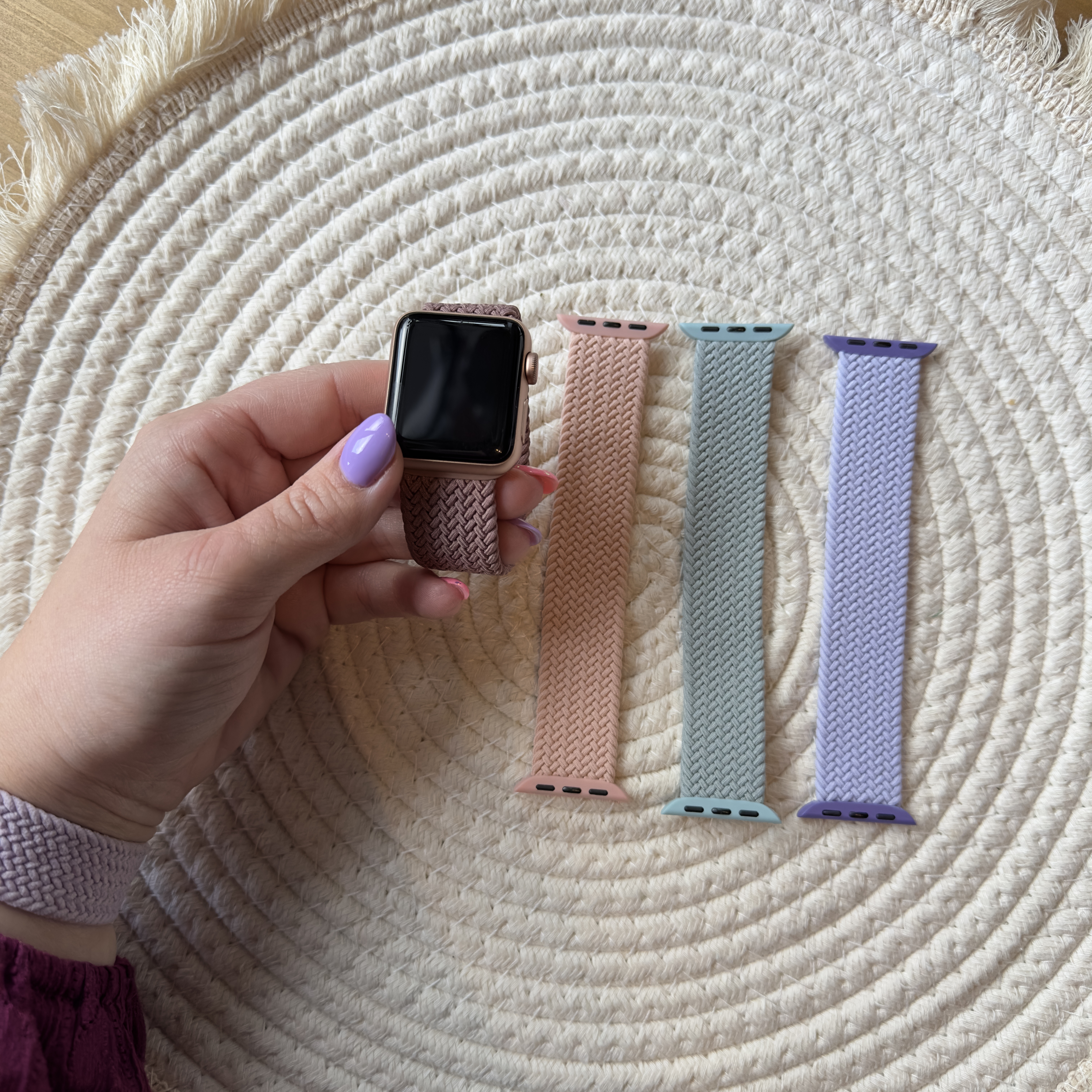Apple Watch Nylon Geflochtenes Solo Loop - Fehlt Lila