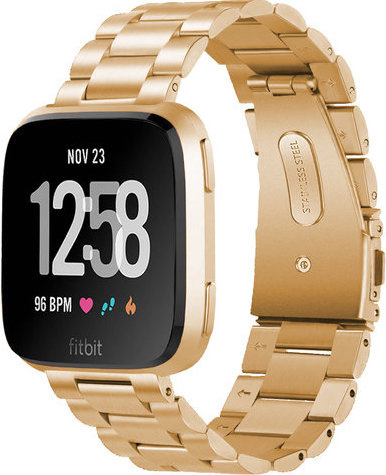 Fitbit Versa Perlen stahl Gliederarmband - rose gold