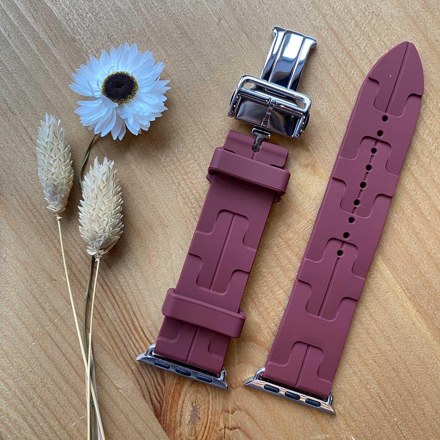 Apple Watch Sportarmband Hermès kilim single tour - rot