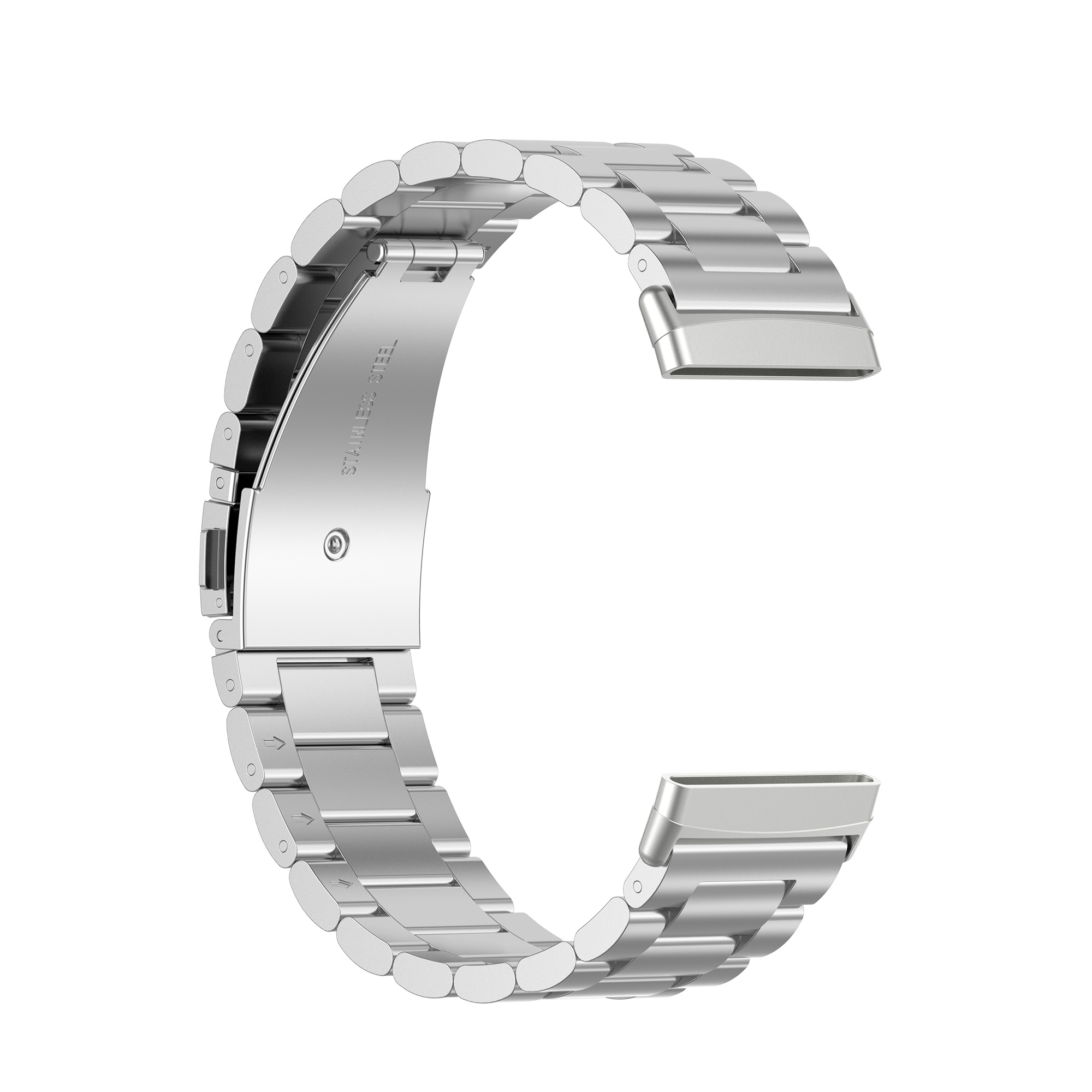 Fitbit Versa 3 / Sense Perlen stahl Gliederarmband - silber